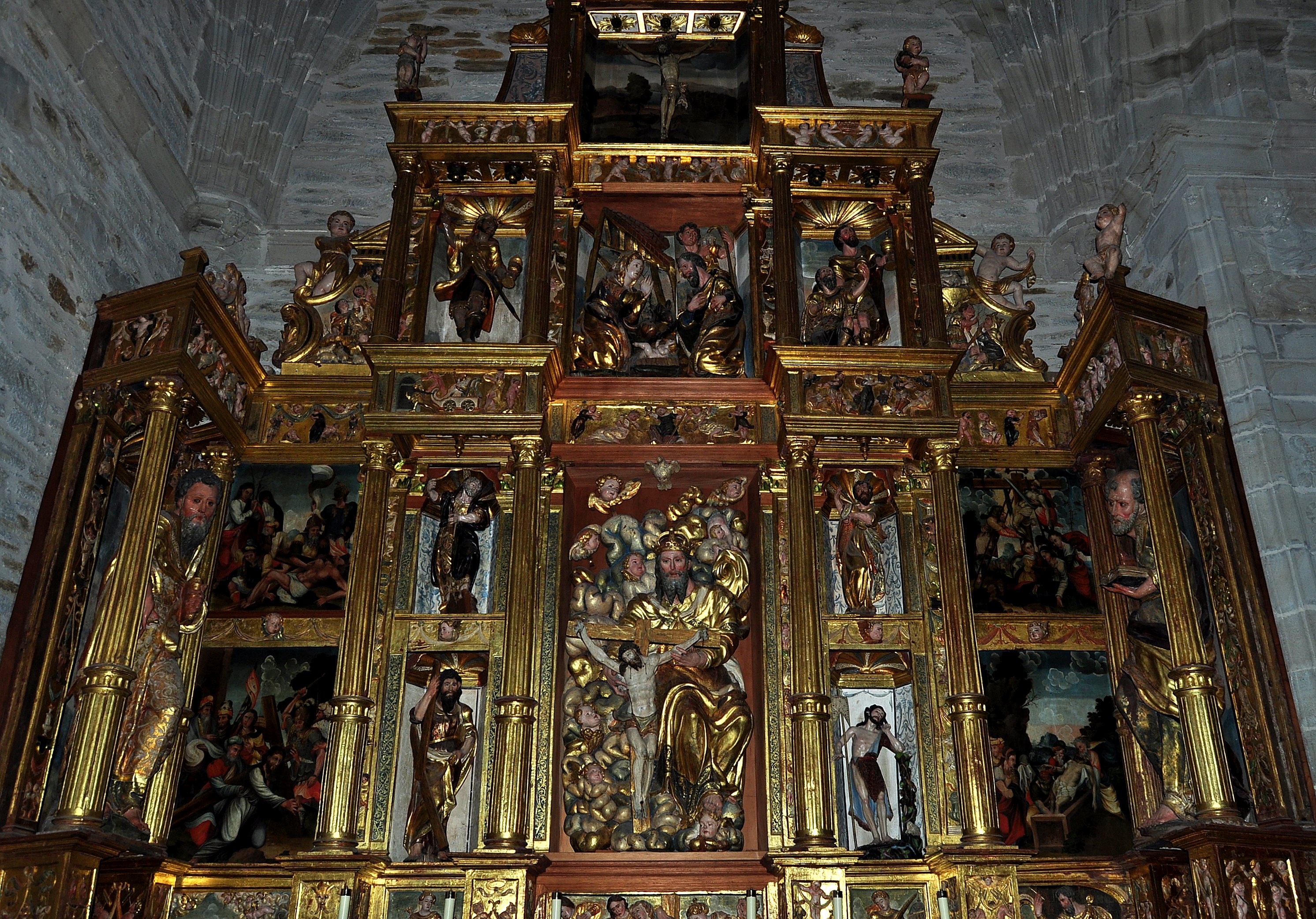 Villafranca. Colegiata cde Santa María. retablo de la Trinidad. S. XVI.