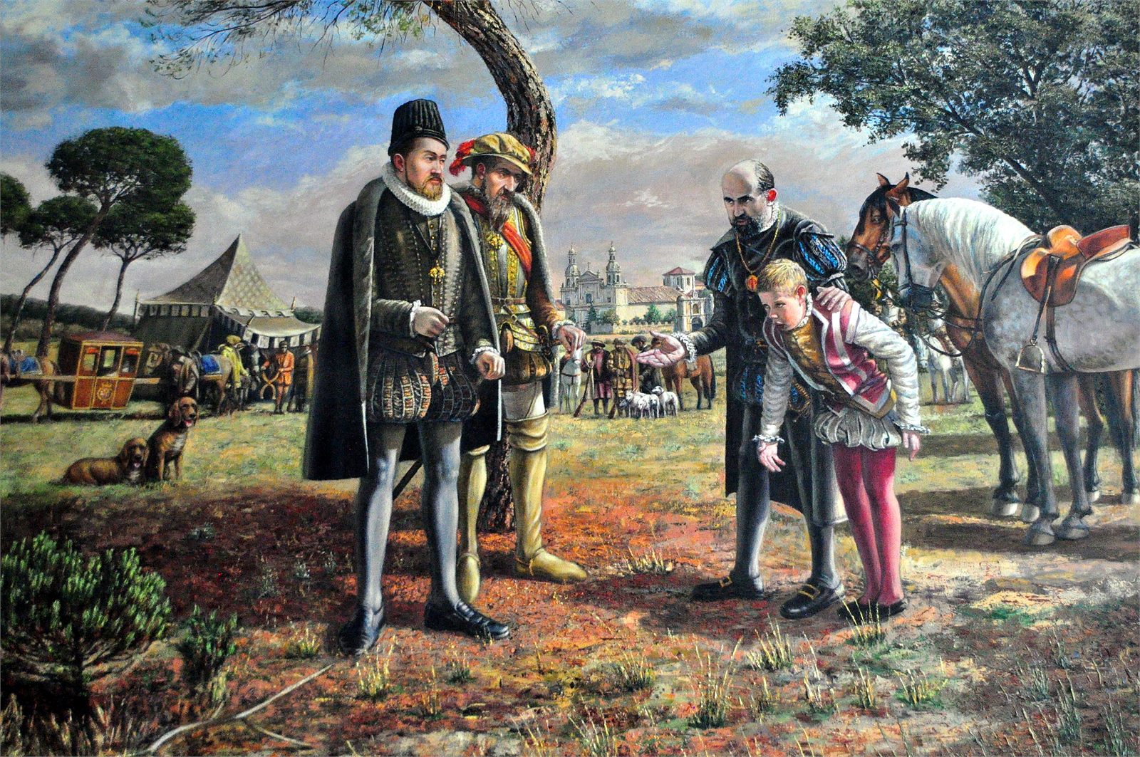 Miguel A. Galván (1559). Jeromín es presentado a su hermanastro Felipe II en Villagarcía de Campos (Museo Jesuitas)