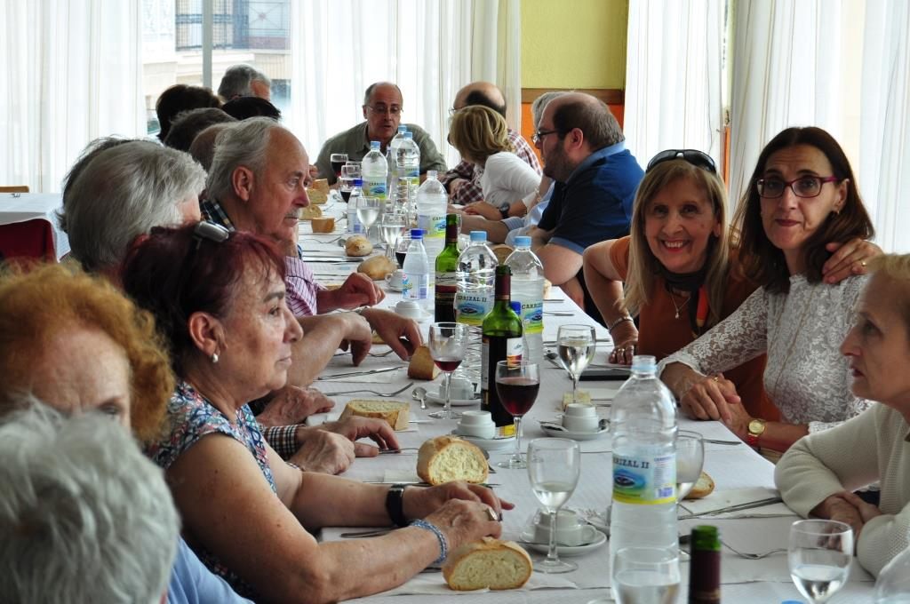 Durante la comida en Boñar