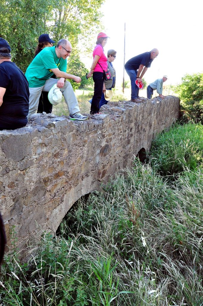 Puente de la calzada sobre el arroyo Peces, en Palacios de la Valduerna.