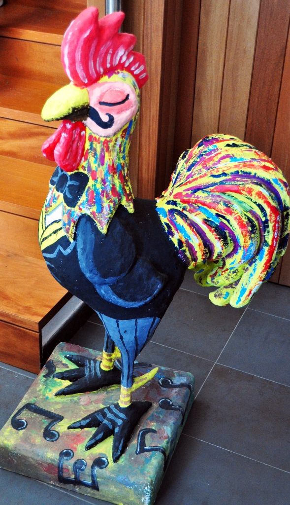 El recepcionista del Museo del Gallo de Pluma. (DGL)