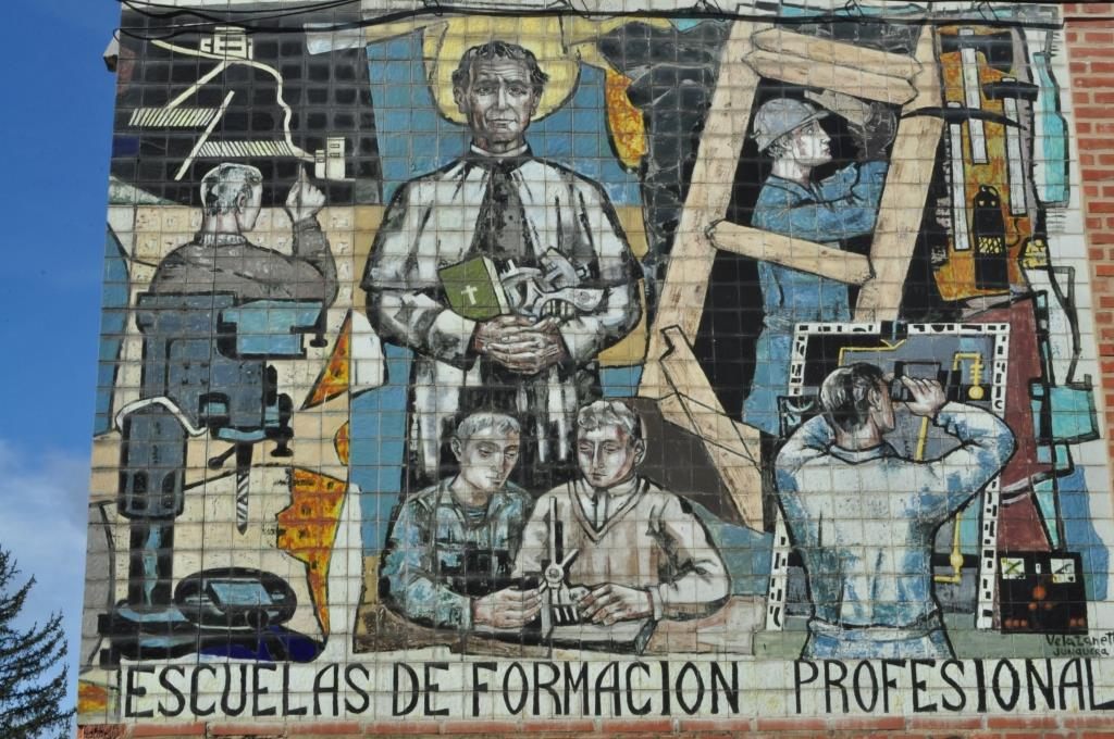 Vela Zanetti. Mural sobre azulejos. 