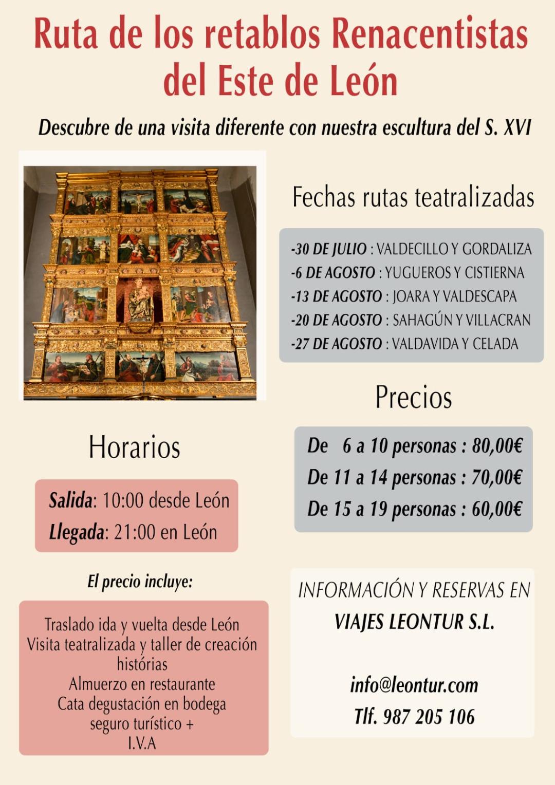 Excursiones por la ruta de los retablos platerescos