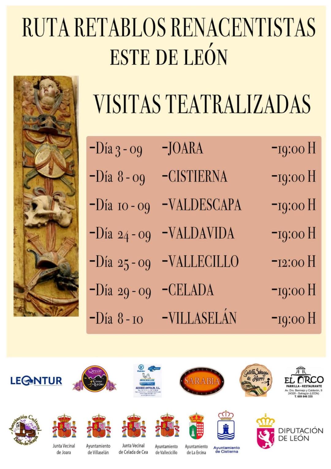 Programa de visitas teatralizadas en cada uno de los retablos de la ruta