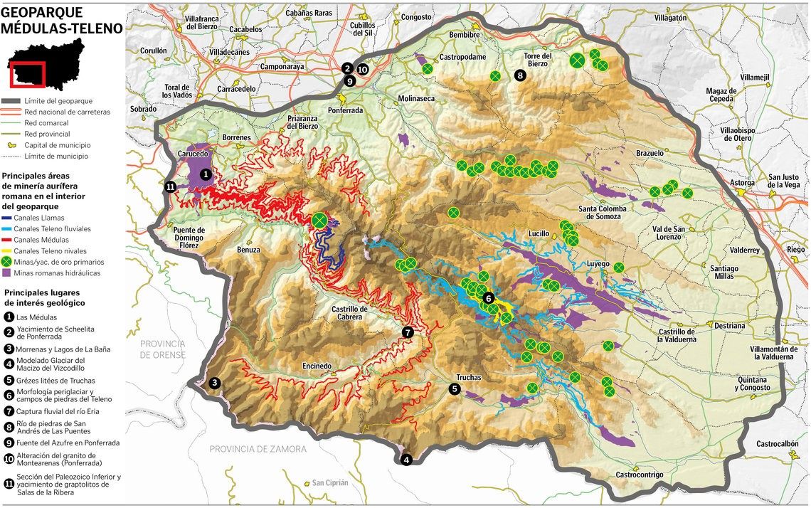 Las Médulas. Geoparque del Telen-Las Médulas
